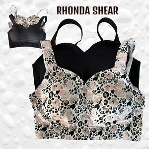 Rhonda Shear 2 Pack Sweetheart Neckline Body Bra Size L NWOT